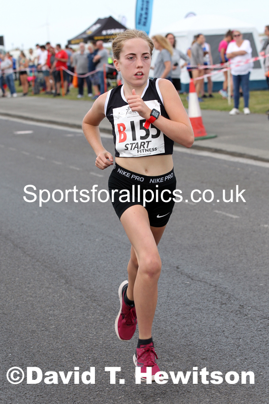 Womens under-17s 2021 Northern 6 and 4 Stage and Young Athletes Road Relays, Redcar. Photo: David T. Hewitson/Sports for All Pics